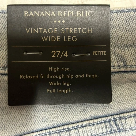 Banana Republic Factory Lot of 2 High Rise Wide Leg Jeans - Picture 7 of 13